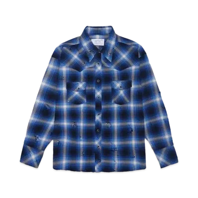 Rafu Western shirt "BLUE"