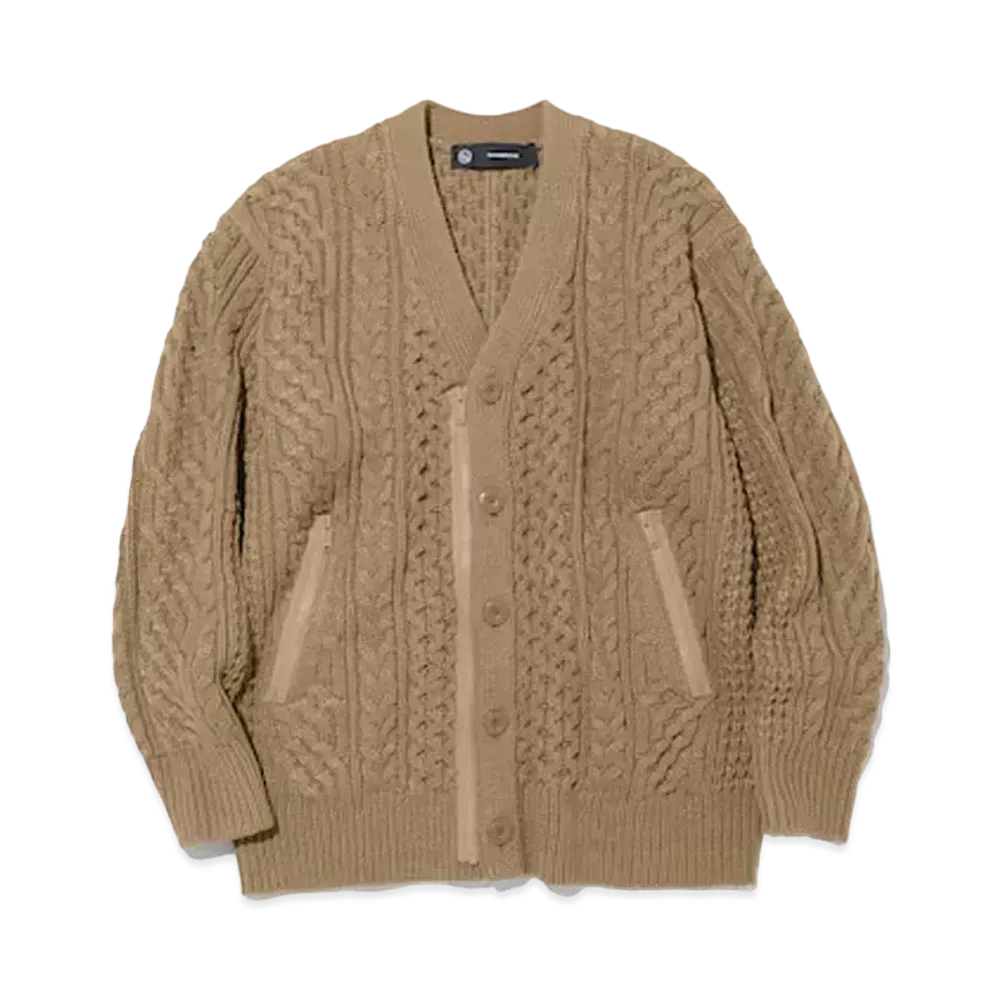 GU x UNDERCOVER Cable Cardigan "Khaki"
