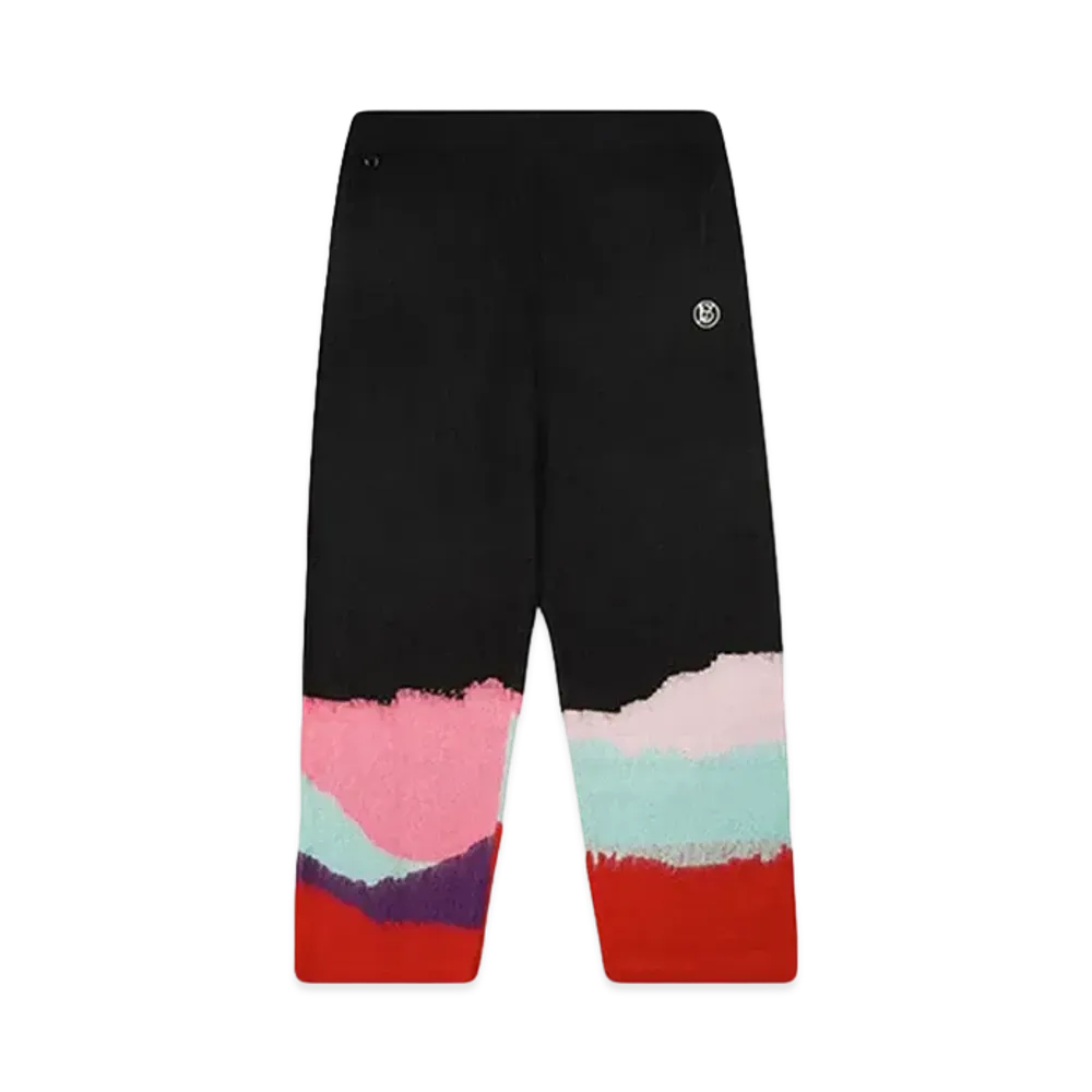 A GOOD BAD INFLUENCE MULTI COLOR MOHAIR KNIT PANTS "BLACK"