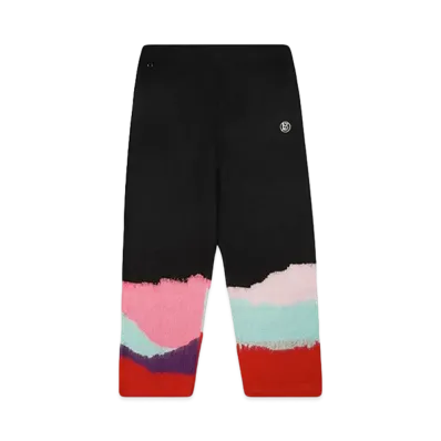 A GOOD BAD INFLUENCE MULTI COLOR MOHAIR KNIT PANTS "BLACK"