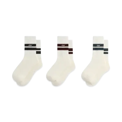 Kith Double Stripe Crew Socks "Silk"