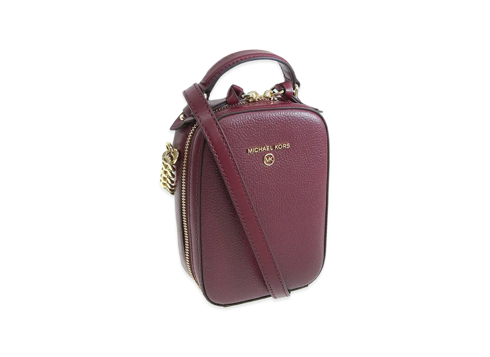 MICHAEL KORS Women's Jet Set Charm SM NS TH Phone Xbody "Berry Red"