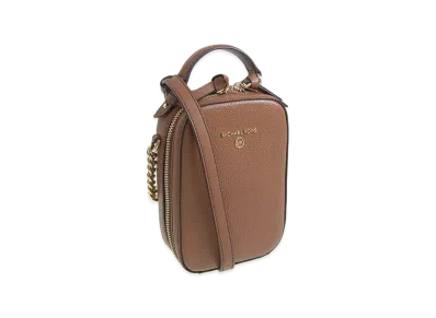 MICHAEL KORS Women's Jet Set Charm SM NS TH Phone Xbody "Brown"