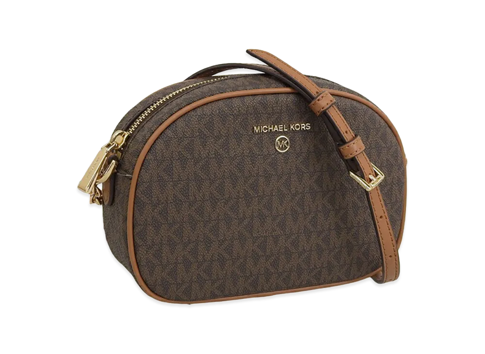 MICHAEL KORS Women's Jet Set Charm SM Oval Cmra Xbody "Brown"