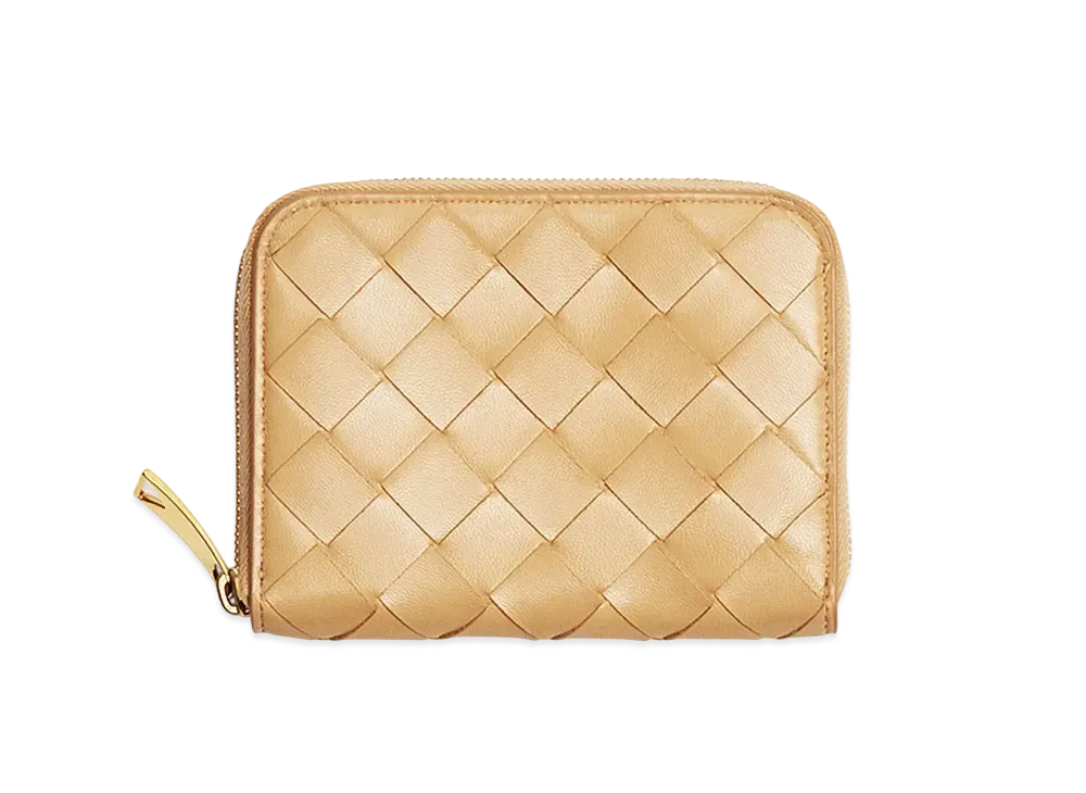 Bottega Veneta Zipped Coin Purse "Almond"