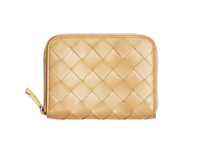 Bottega Veneta Zipped Coin Purse "Almond"