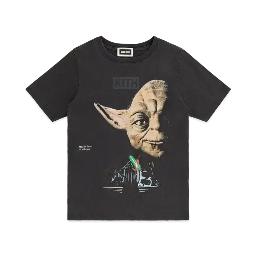 Kith x STAR WARS Kids Yoda Vintage Tee "Black"