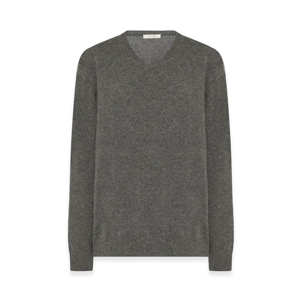 The Row Women's Ligeia Cashmere Tops "Medium Grey Melange"