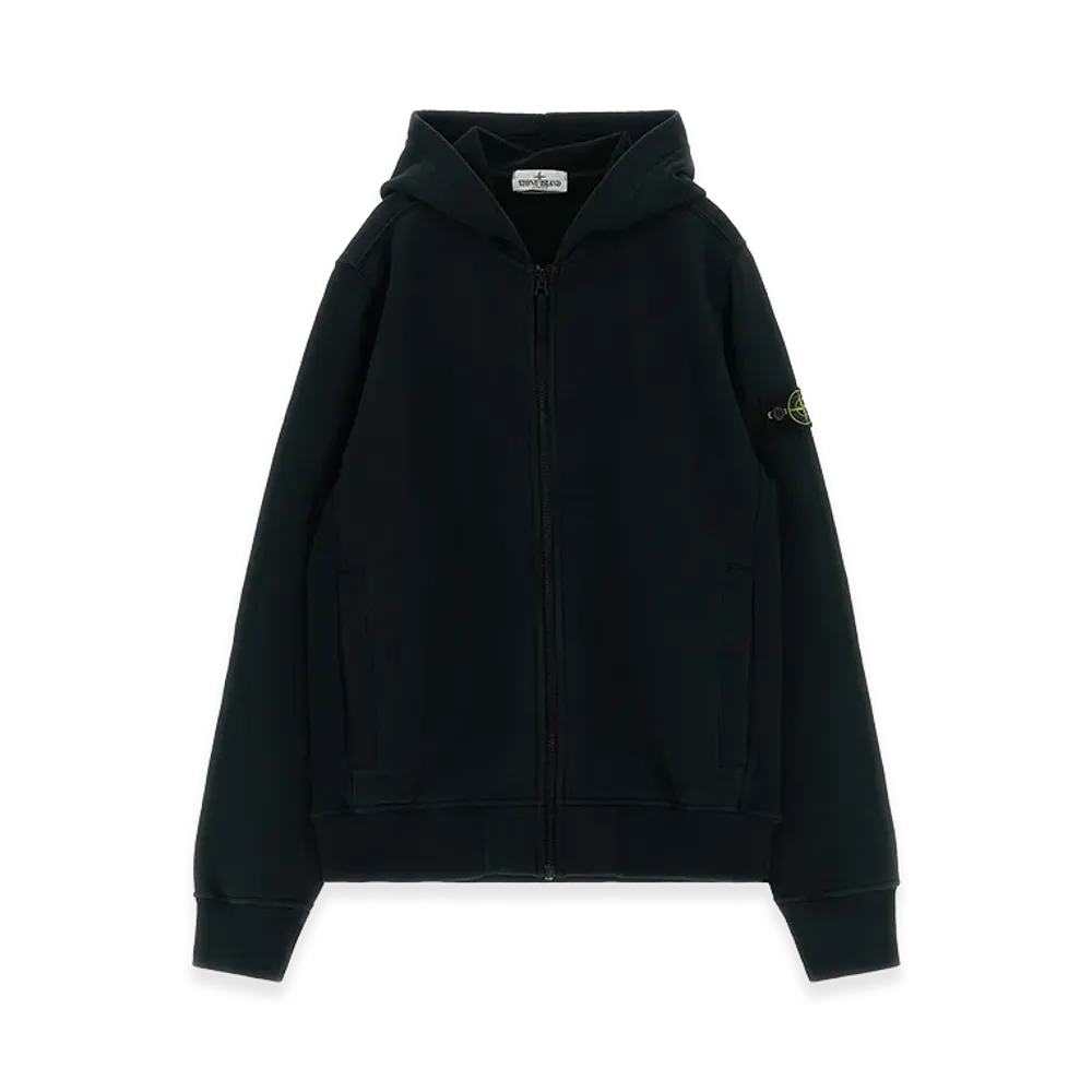 Stone Island Kids badge Logo Hoodie "Black"