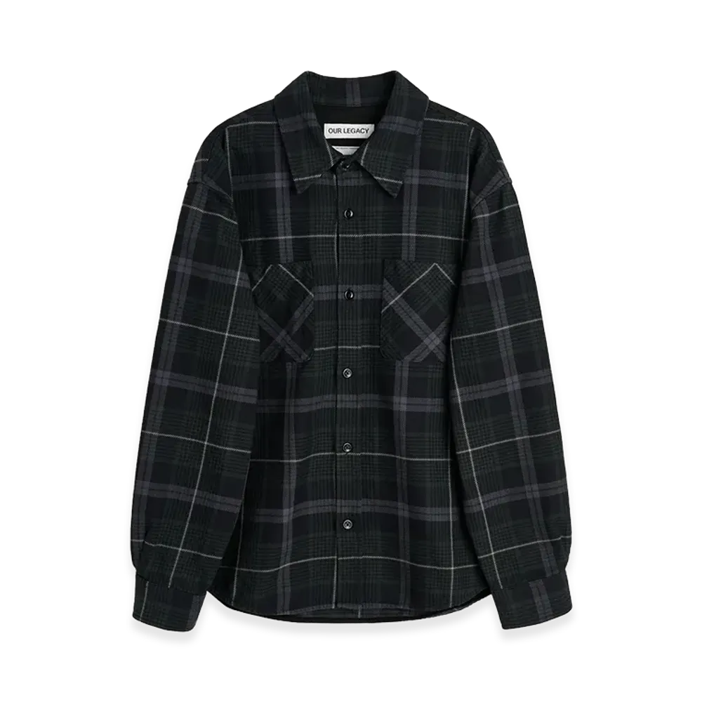OUR LEGACY Whoppin Shirt "Raven Check Ranch Cotton"