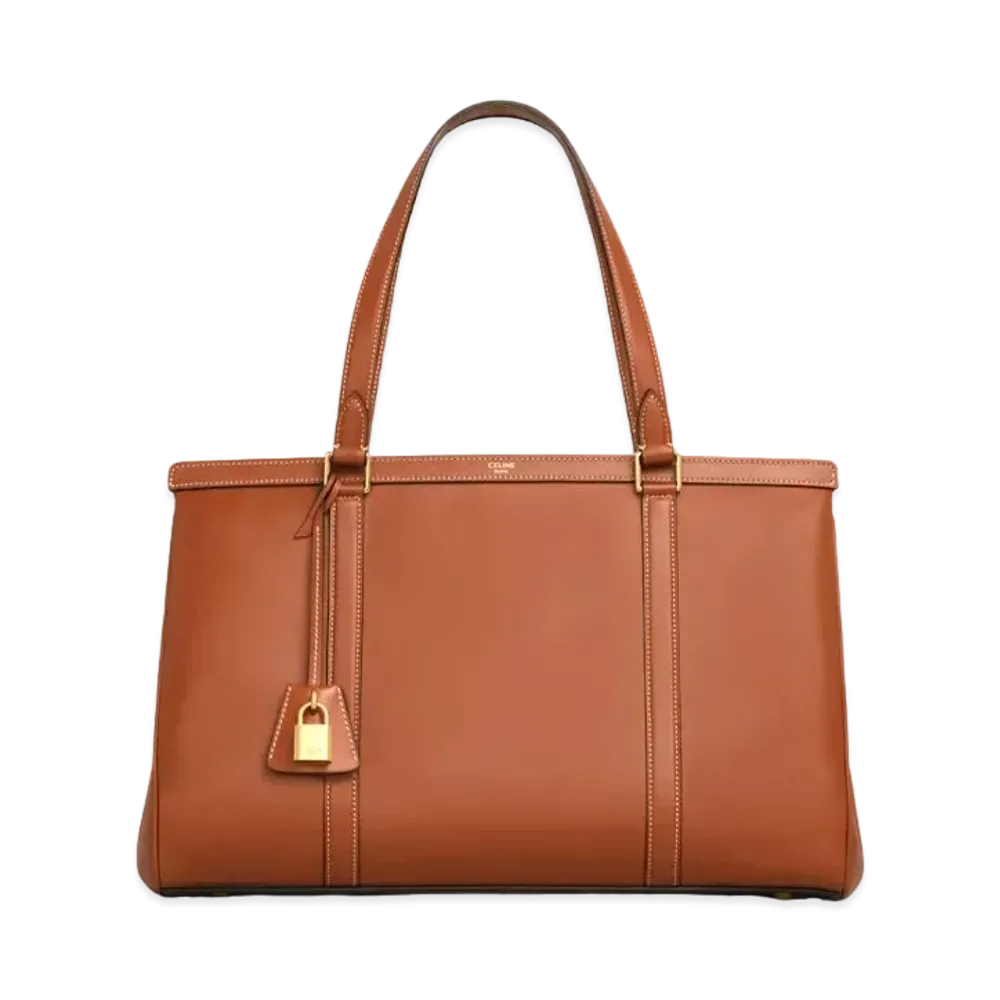 CELINE Medium Cabas 16 In Smooth Calfskin "Tan"