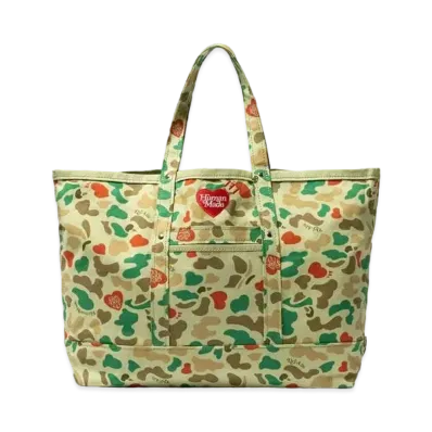 HUMAN MADE x Girls Don'T Cry Heart Camo Tote Bag Large "Green" / VERDY