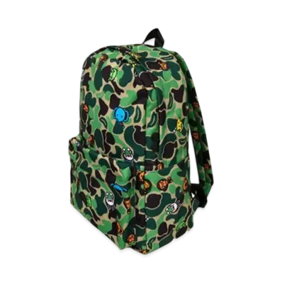 A BATHING APE New Abc Milo All Friends Large Backpack "Green"