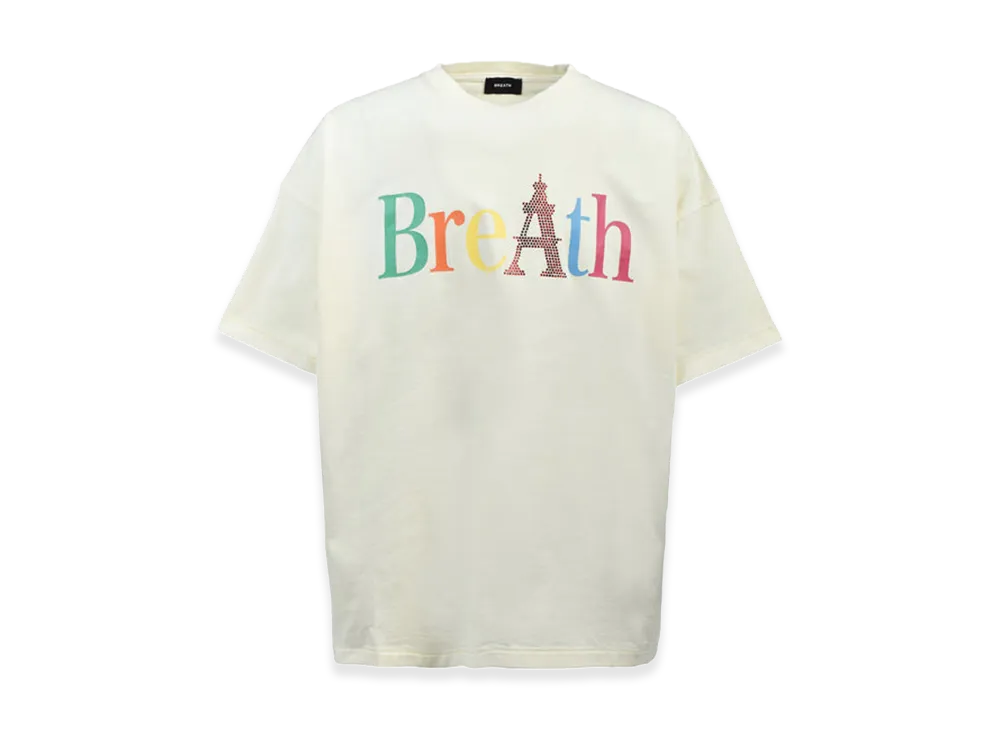 BREATH Rainbow Logo Tee "White"
