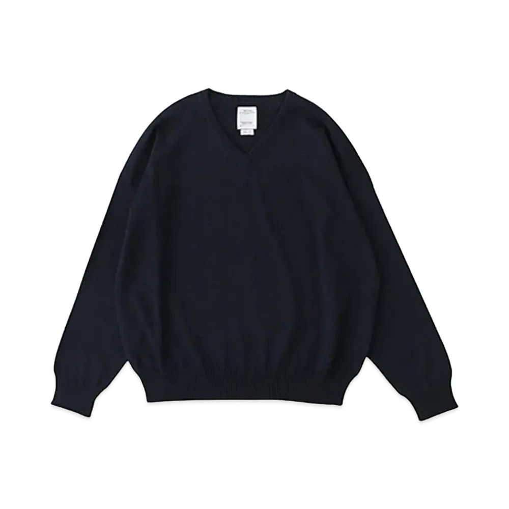 visvim AMPLUS V-NECK KNIT L/S "Navy"