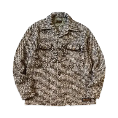 KAPITAL Fancy Tweed Border Shirt "Brown"