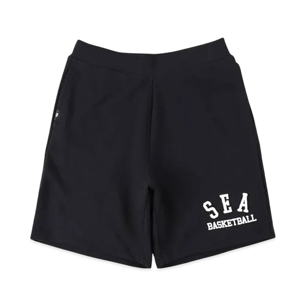 WIND AND SEA Warm Up Sweat Shorts "Black / White"