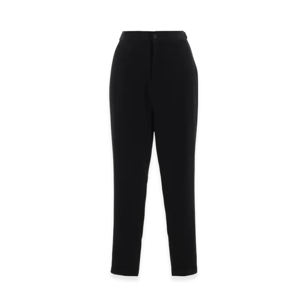 Yohji Yamamoto Ta/Pe Crepe De Chine Straight Slim Pants "Black"