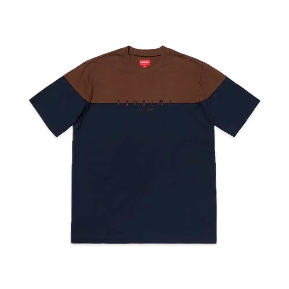Supreme Split Logo S/S Top "Navy"