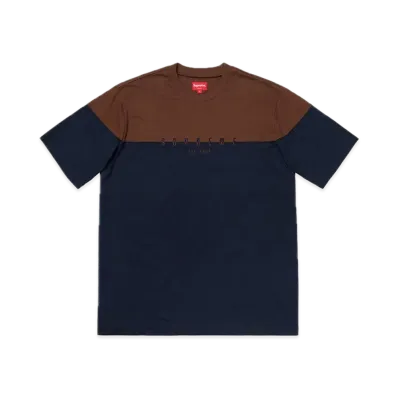 Supreme Split Logo S/S Top "Navy"