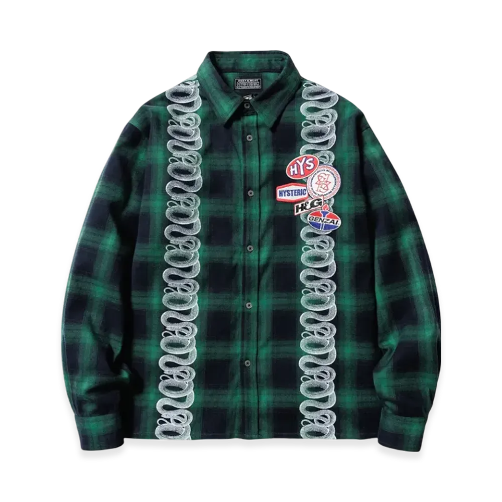 HYSTERIC GLAMOUR x Genzai Snake Shirt "Green"