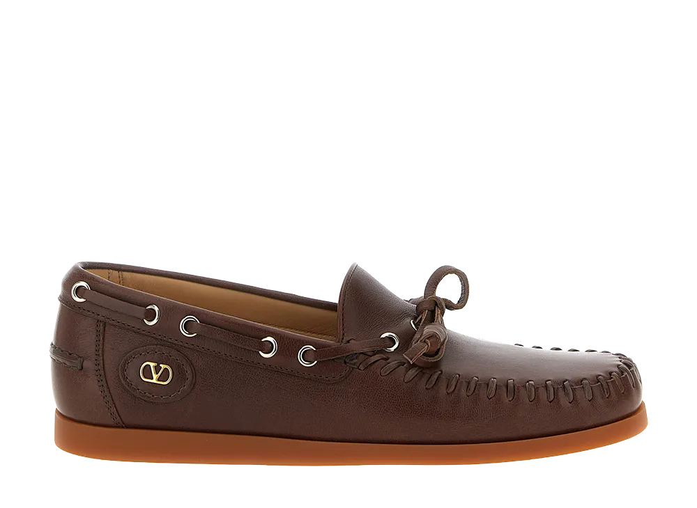 Valentino Garavani palm Avenue Boat Shoe "Brown"