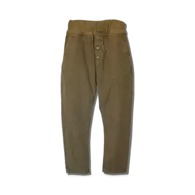 KAPITAL THIN CANVAS SARUEL SPORTS CARGO PANTS "Brown Khaki"