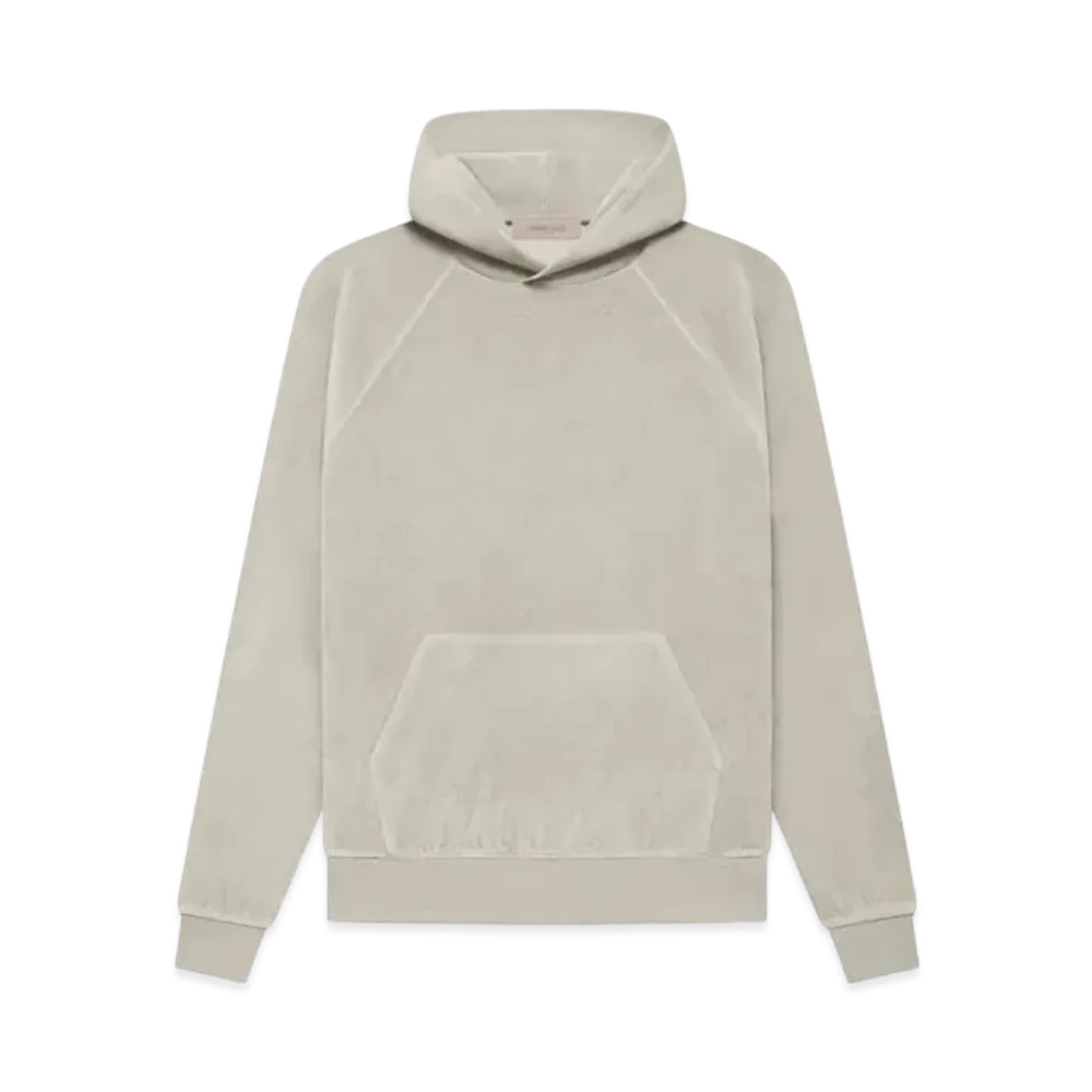 FEAR OF GOD ESSENTIALS Velour Hoodie "Smoke"