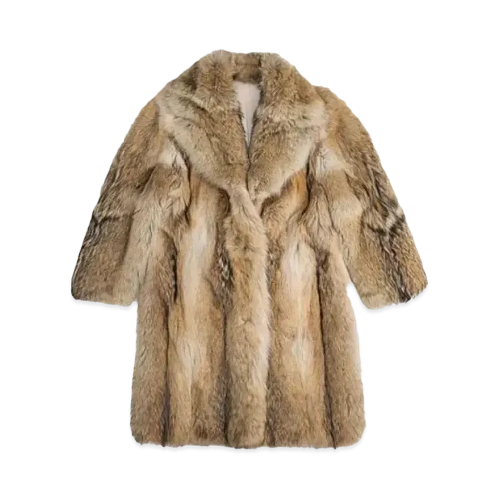 RHUDE Vintage Fur Coat "Light Beige"