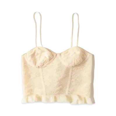 BEAMS COUTURE LINGERIE Lace Knit Corset "Ecru"