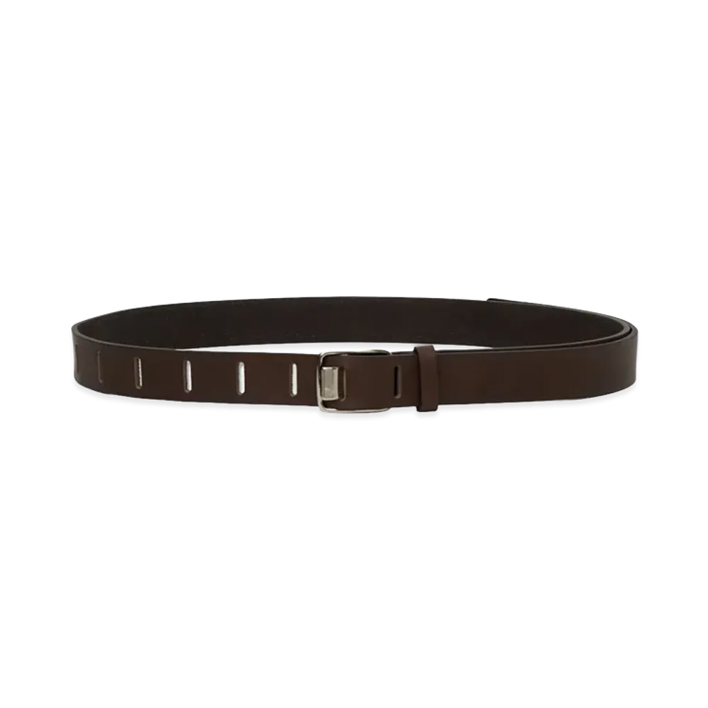 YOKE Wide Leather Belt "Brown"
