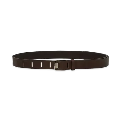 YOKE Wide Leather Belt "Brown"