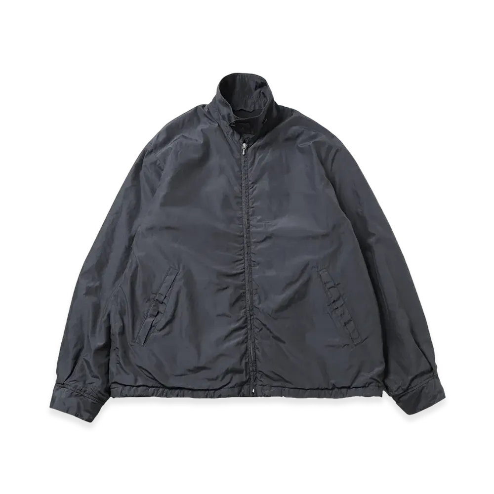 A.PRESSE Silk Taffeta Coach Jacket "Charcoal"