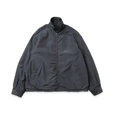 A.PRESSE Silk Taffeta Coach Jacket "Charcoal"