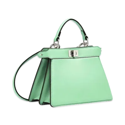 FENDI Peekaboo I See U Petite Padded Nappa Leather Bag "Green"
