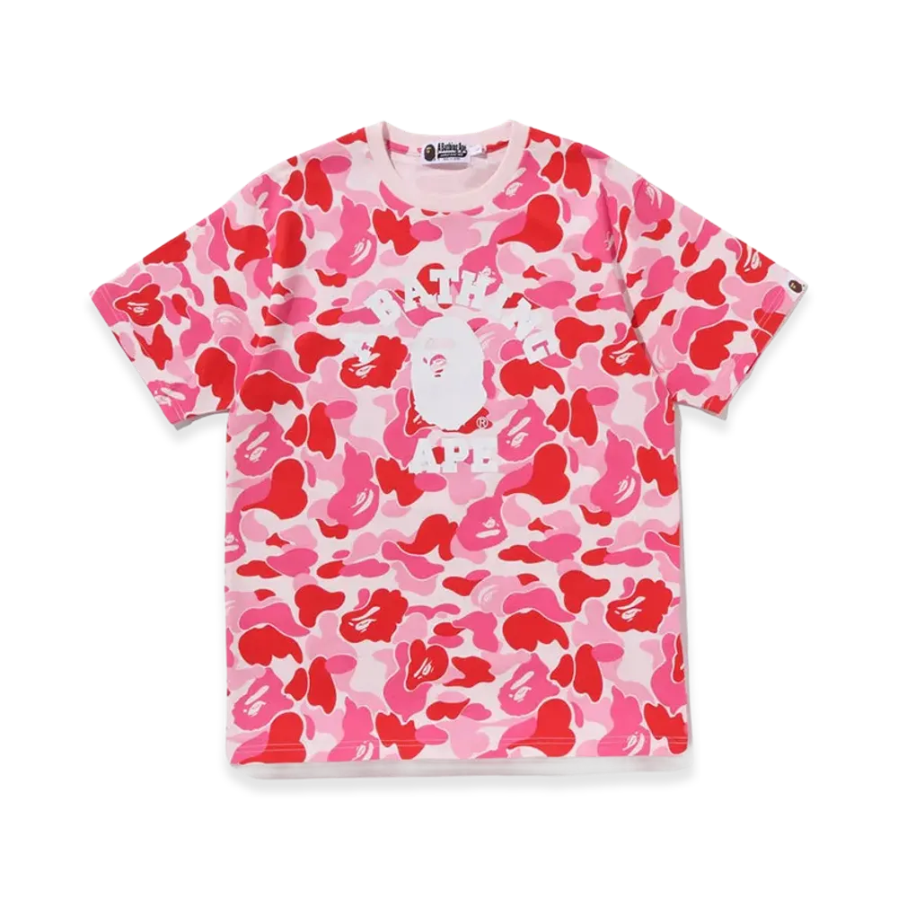 A BATHING APE ABC Camo College Tee "Pink"
