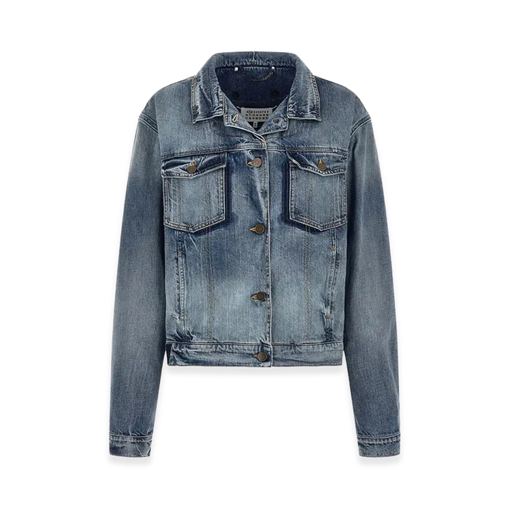 Maison Margiela Women's Folded Collar Jacket "Blue"