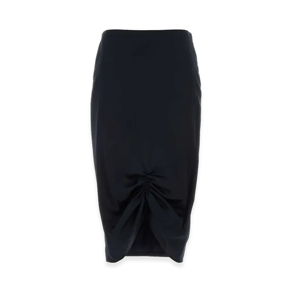 Valentino Women's Stretch Crepe Skirt "Midnight Blue"