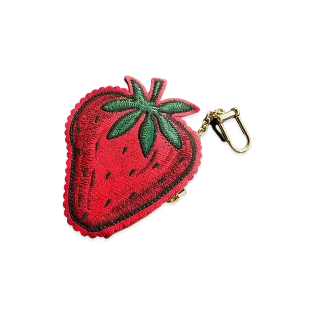 GUCCI GG Strawberry Coin Case