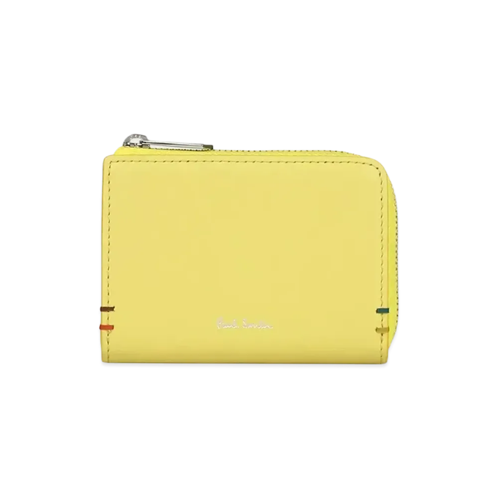 Paul Smith Highlight Stitch Coin / Pass Case "Yellow"