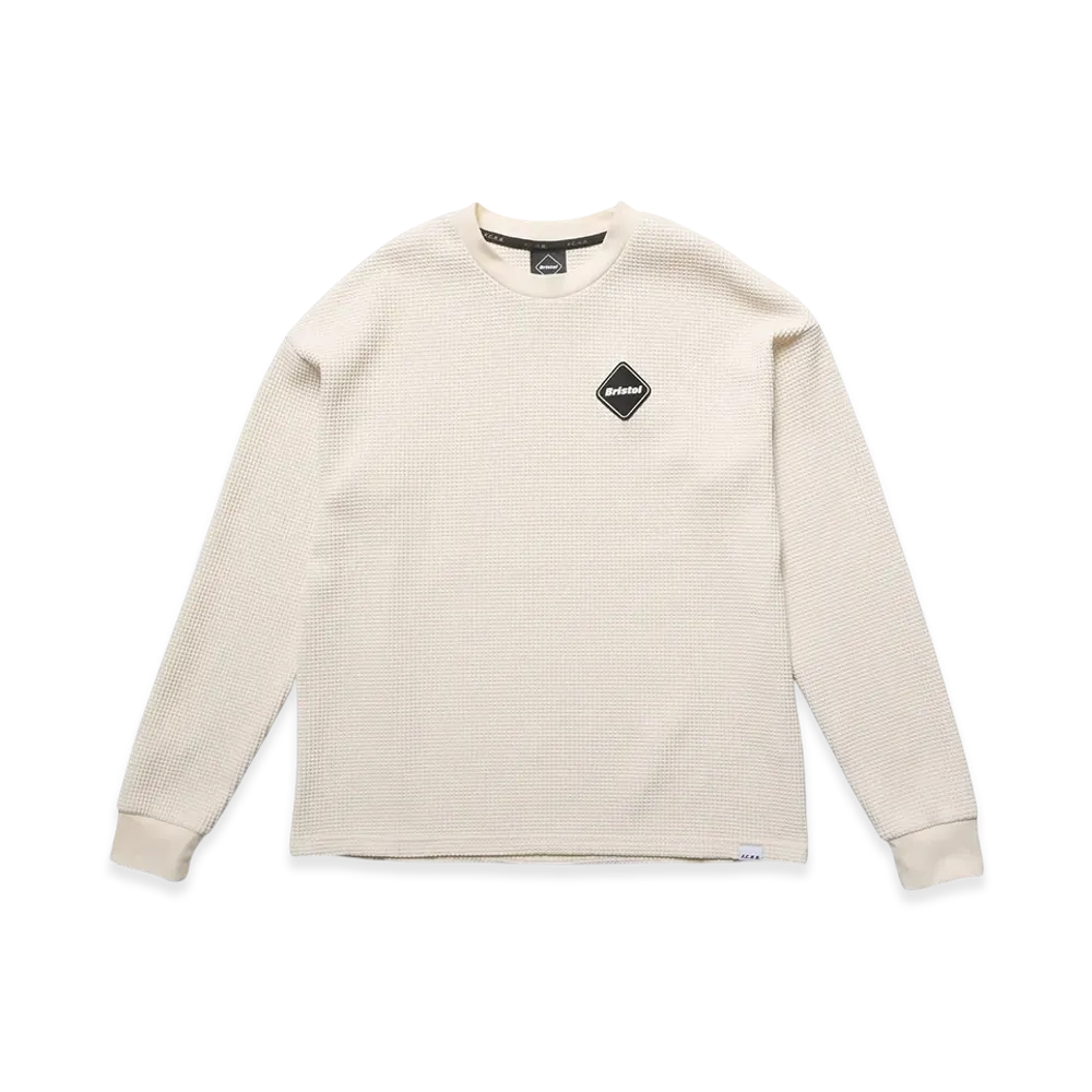 F.C.Real Bristol Tech Waffle L/S Lounge Top "Off White"