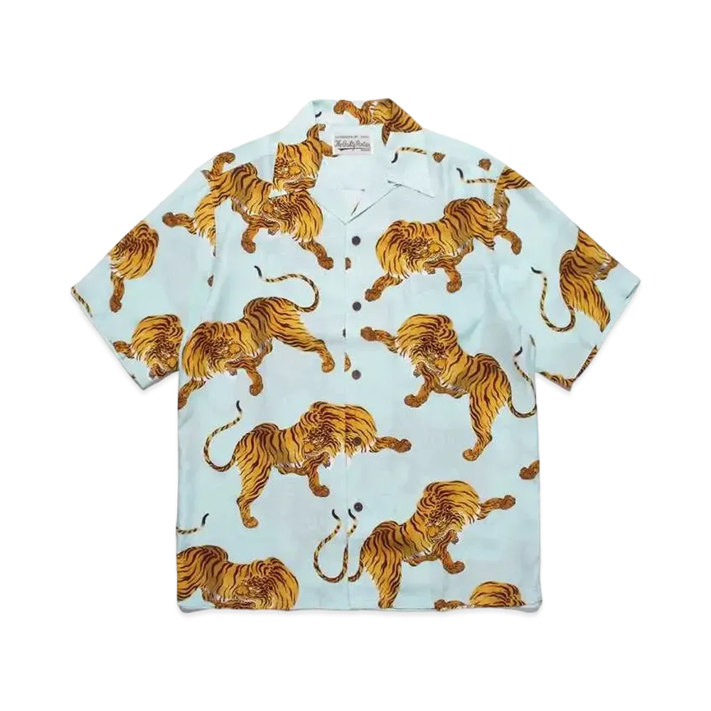 WACKO MARIA PARADISE TOKYO Summer Festival Hawaiian Shirt "Light Blue"