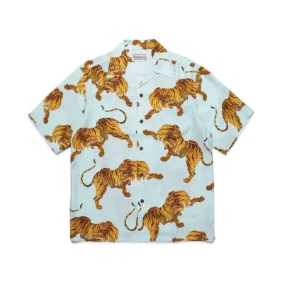 WACKO MARIA PARADISE TOKYO Summer Festival Hawaiian Shirt "Light Blue"