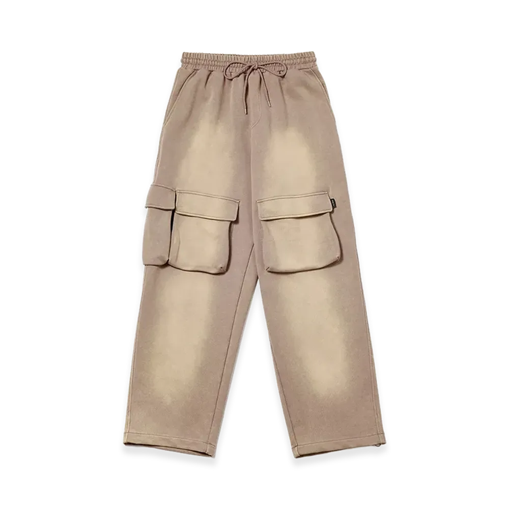 OPEN YY Women's Washed Pocket Sweat Baggy "Beige"