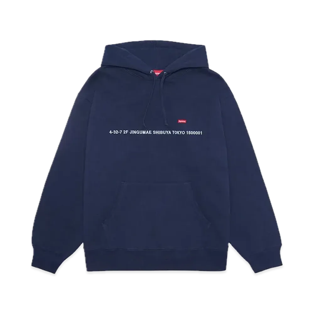 Supreme Shop Small Box Hooded Sweatshirt Tokyo "Navy"