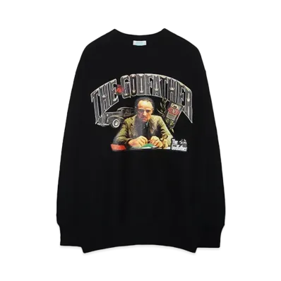 INTERNATIONAL PLAYERS Godfather Crewneck Sweat "BLACK"