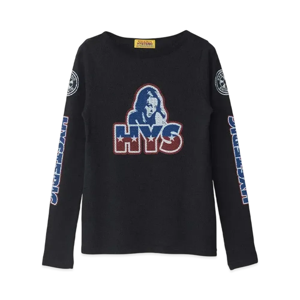 HYSTERIC GLAMOUR Burning Wheel T-Shirt "Black"