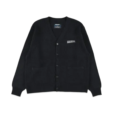 WIND AND SEA Fishnet Recycled Nylon Knit Cardigan "Black"