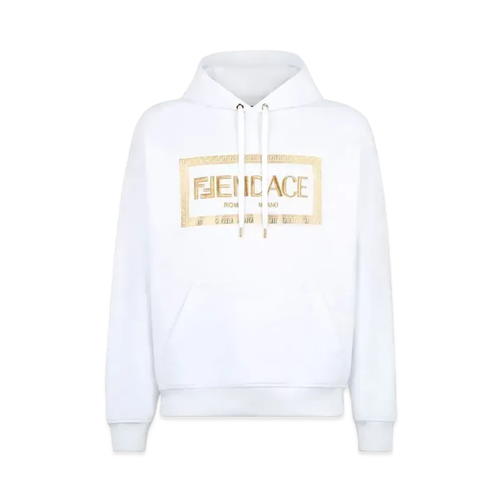 FENDI x Versace Fendace White Jersey Logo Sweatshirt "White"
