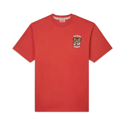 KENZO VERDY MARKET Embroidery Cotton T-Shirt "Red"
